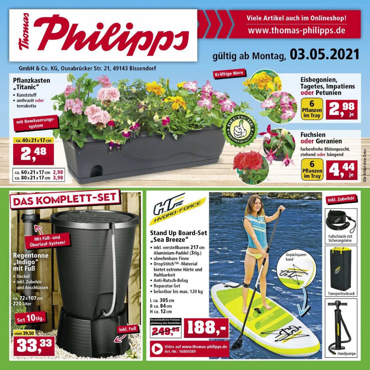 thumbnail - Prospekte Thomas Philipps - 3.05.2021 - 8.05.2021 - Produkte in Aktion - Pflanzkasten, Deckel. Seite 1.