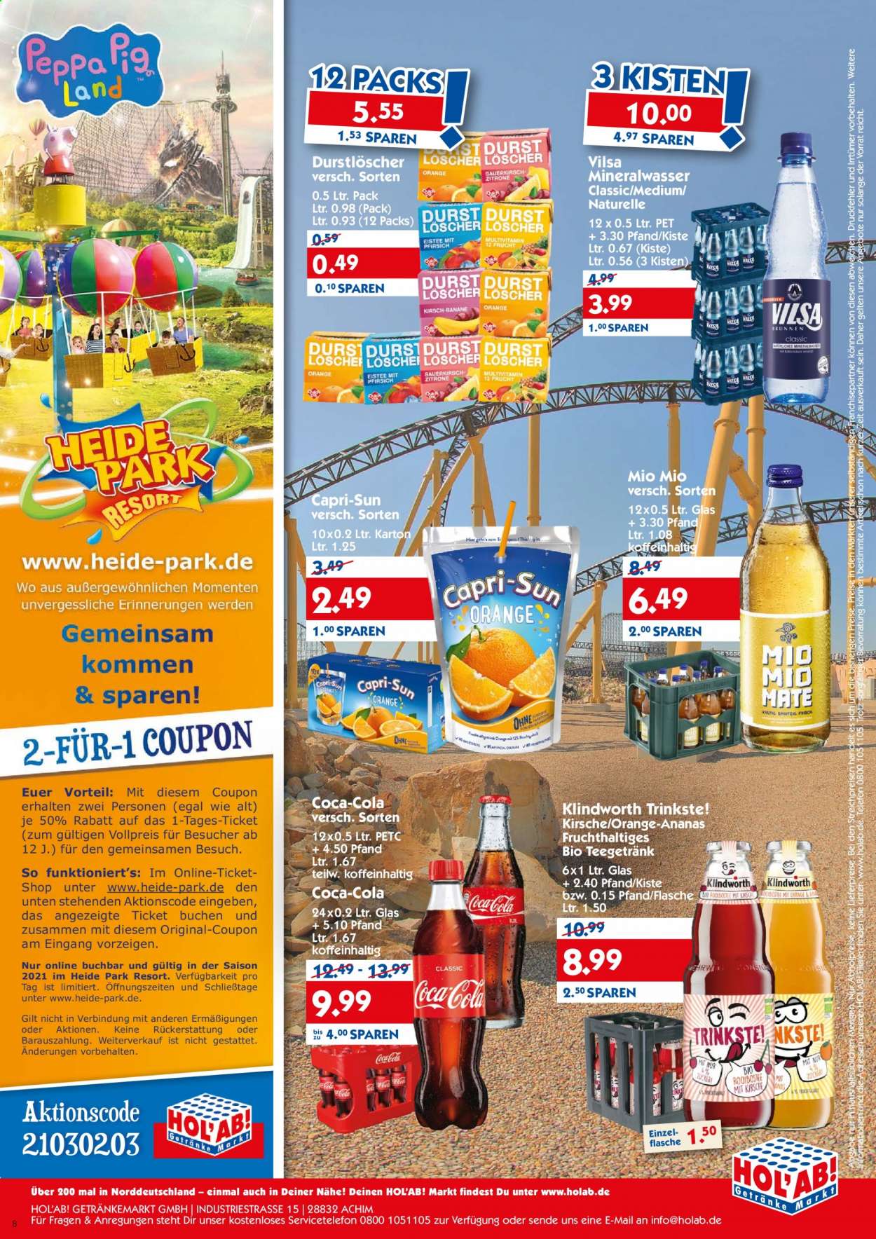 Hol'ab! Getränkemarkt Prospekte  - 3.05.2021 - 8.05.2021. Seite 8