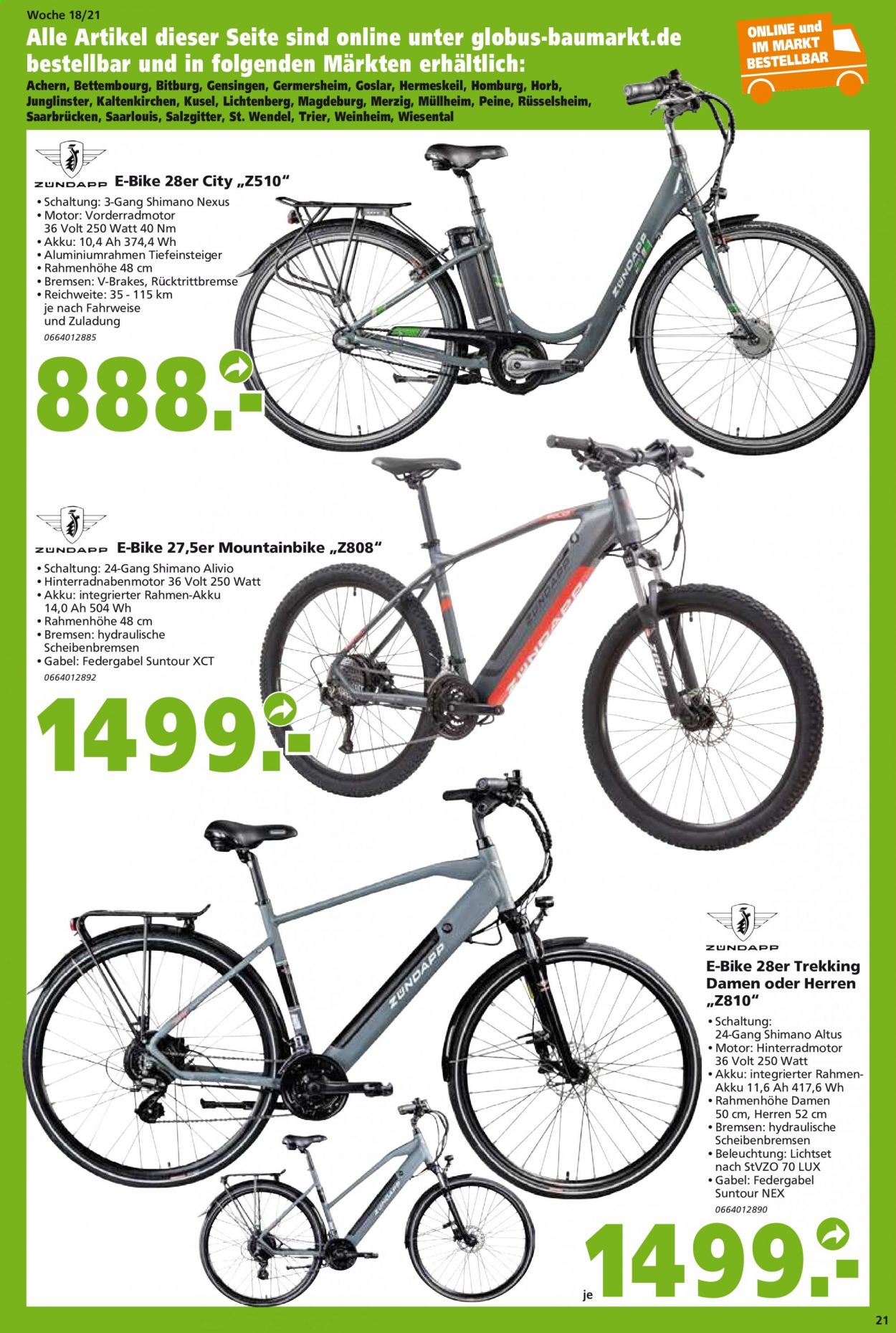 Globus Baumarkt Prospekte  - 3.05.2021 - 8.05.2021. Seite 21