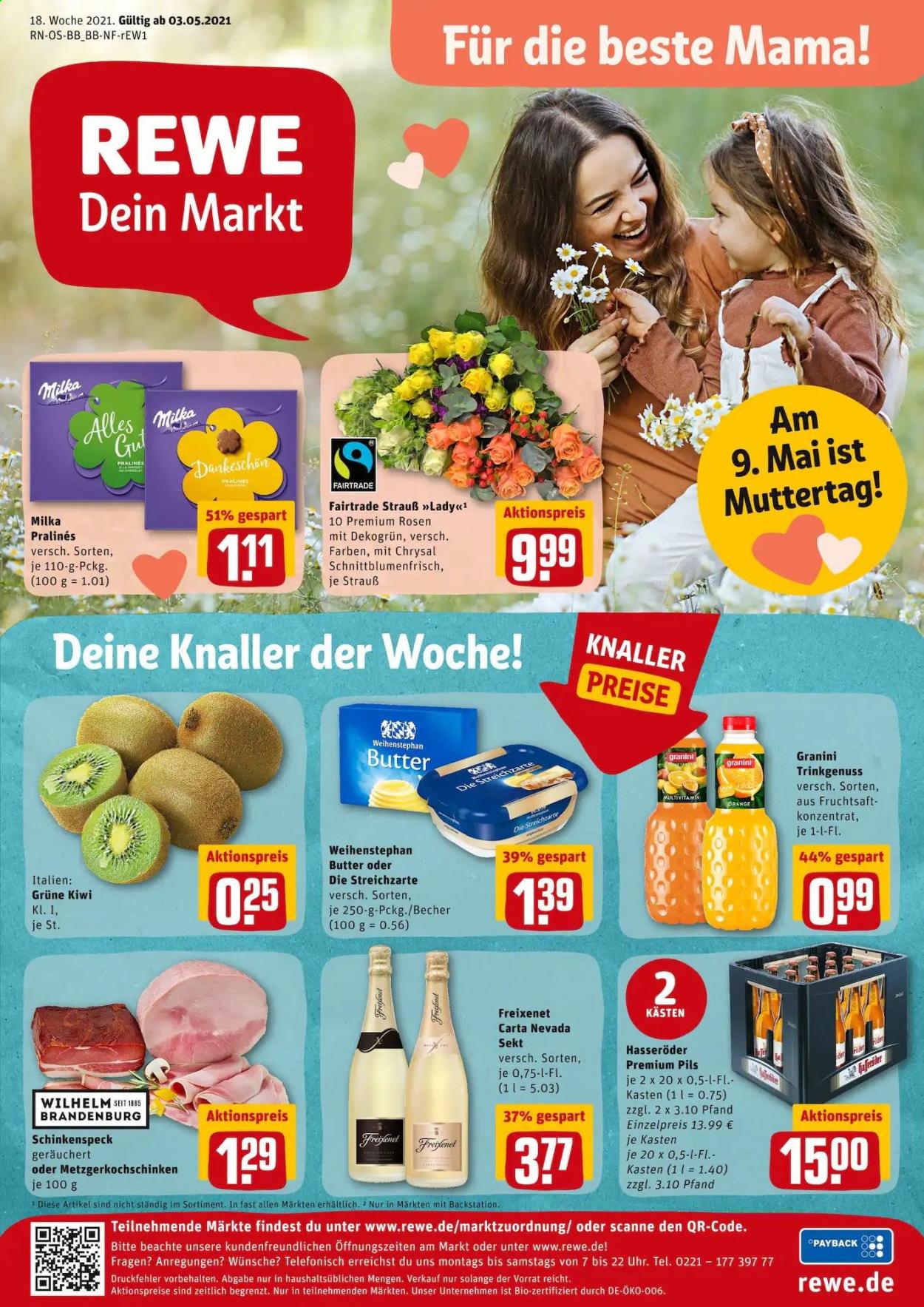 REWE Prospekte  - 3.05.2021 - 8.05.2021. Seite 1