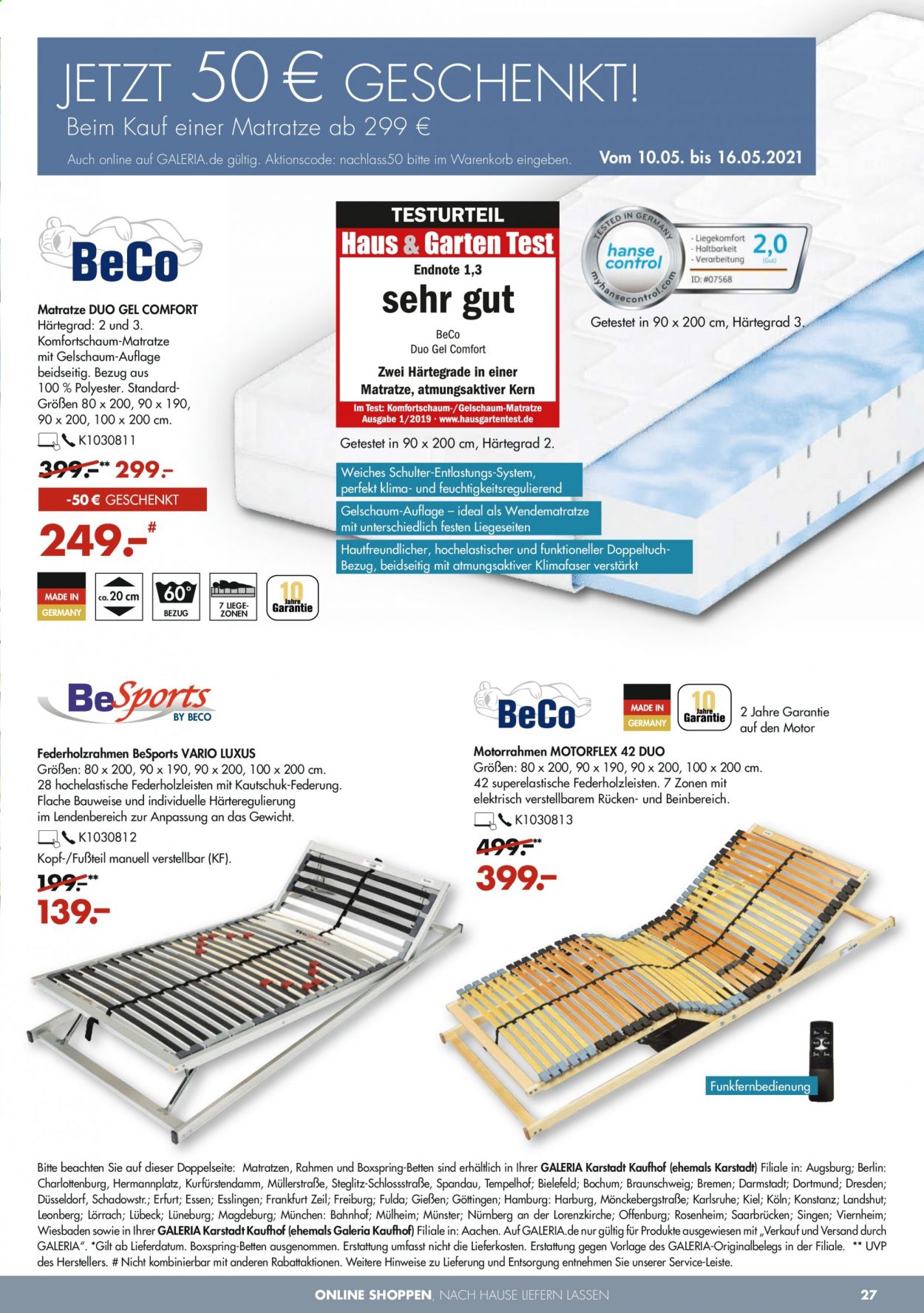 GALERIA Karstadt Kaufhof Prospekte  - 10.05.2021 - 16.05.2021. Seite 27