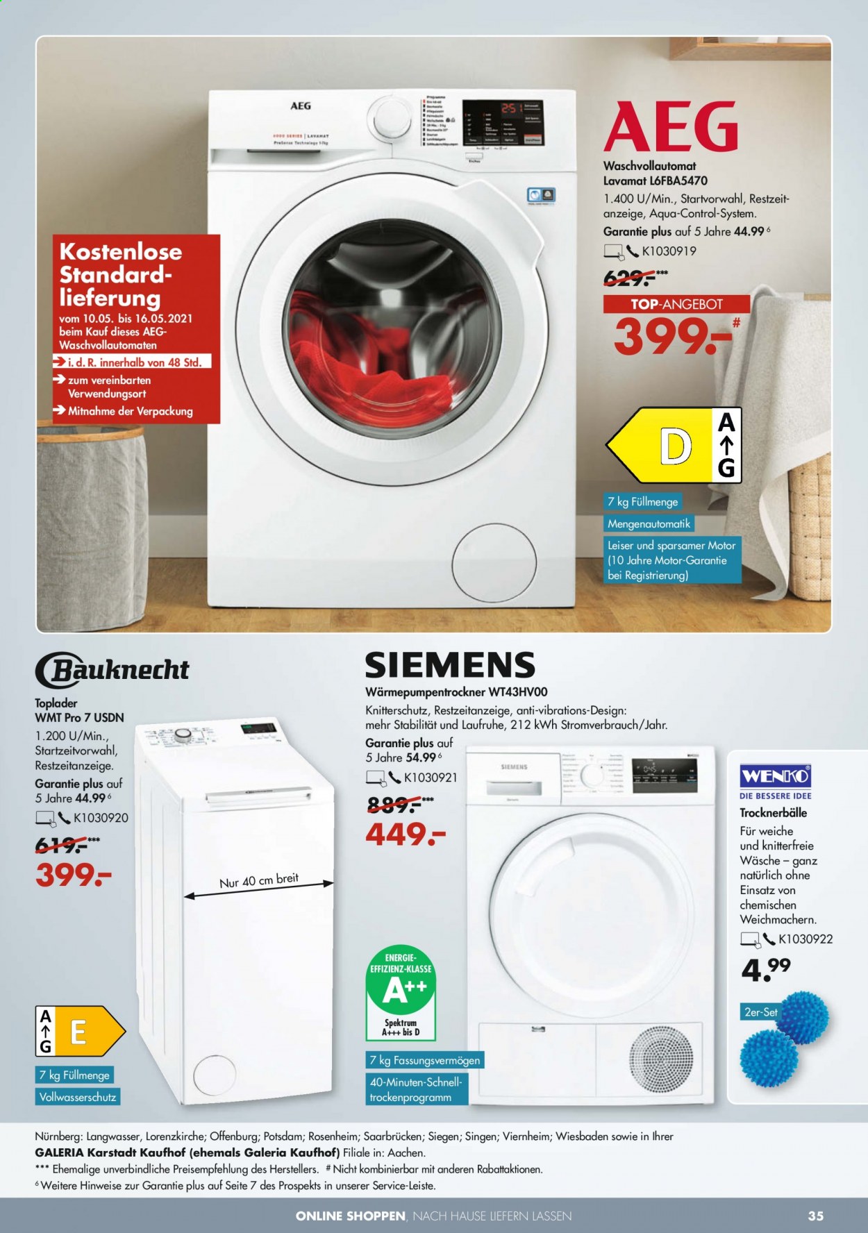 GALERIA Karstadt Kaufhof Prospekte  - 10.05.2021 - 16.05.2021. Seite 35
