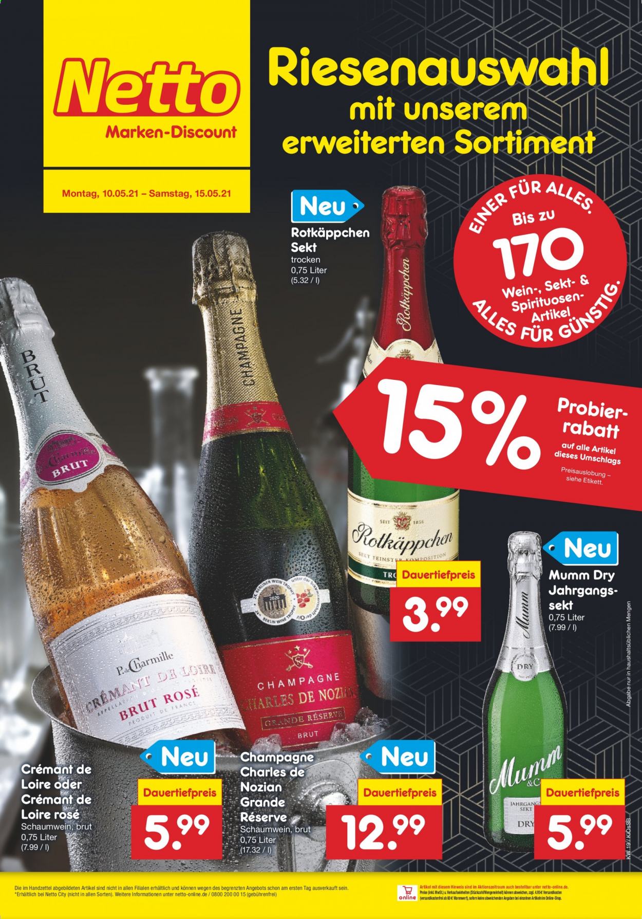 Netto Marken-Discount Prospekte  - 10.05.2021 - 15.05.2021. Seite 1