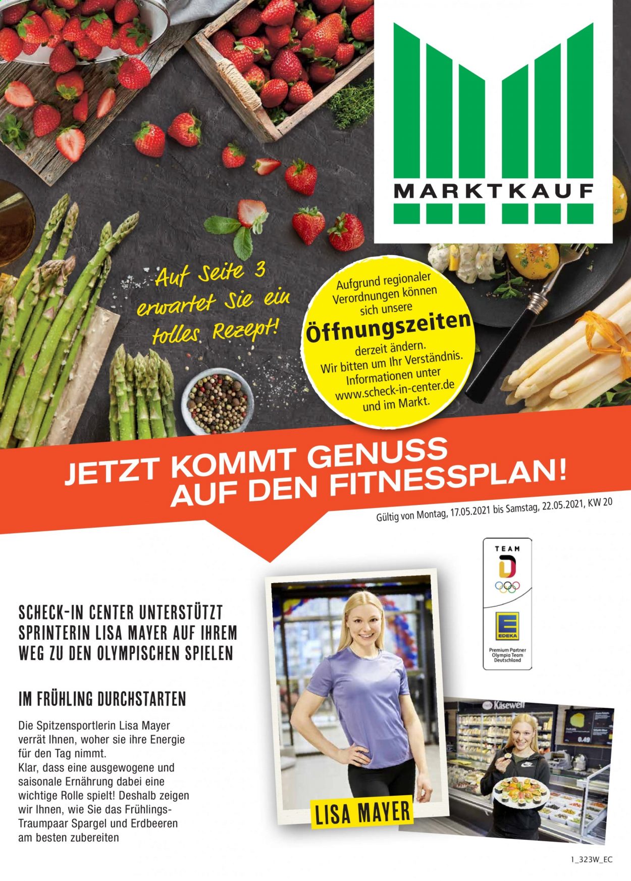 thumbnail - Prospekte Marktkauf - 17.05.2021 - 22.05.2021 - Produkte in Aktion - Spargel, Erdbeeren. Seite 1.