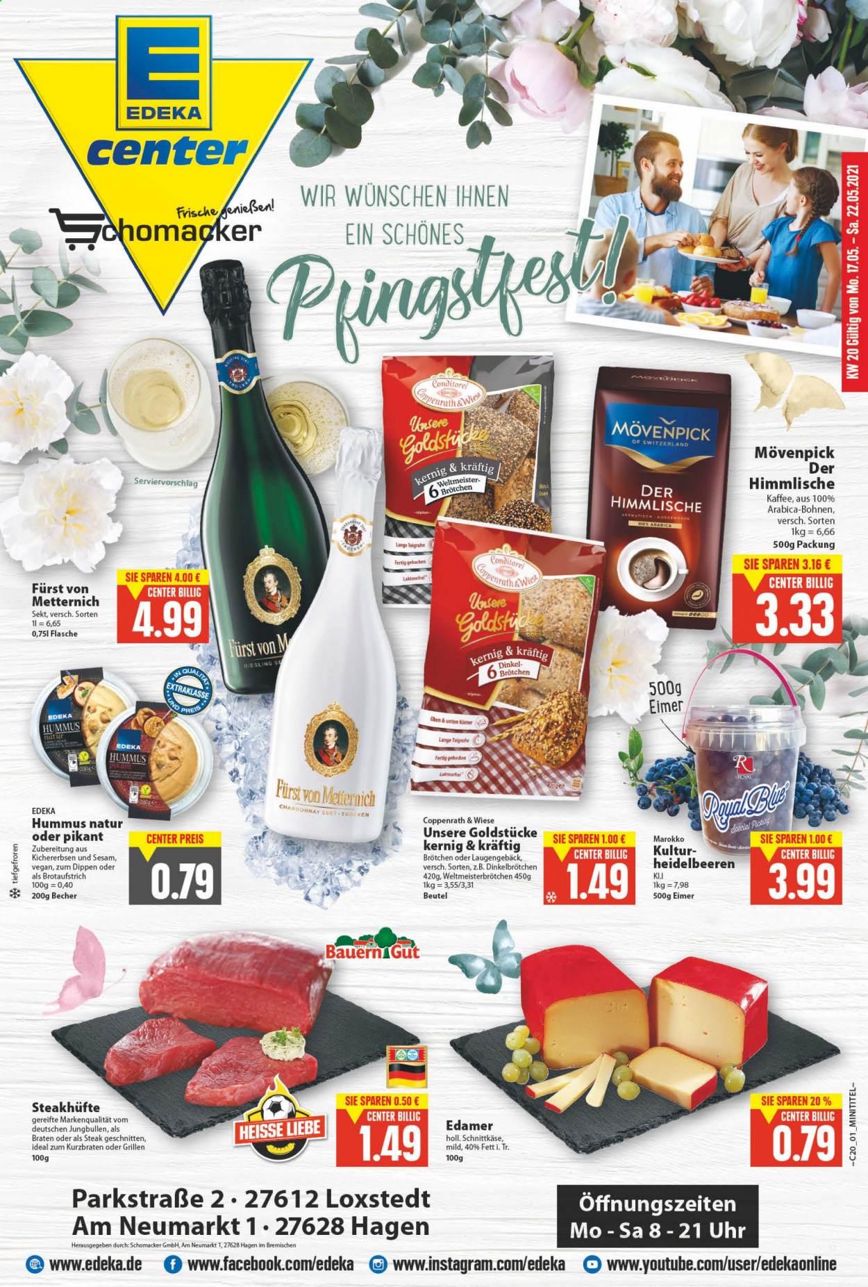 Edeka Prospekte  - 17.05.2021 - 22.05.2021. Seite 1