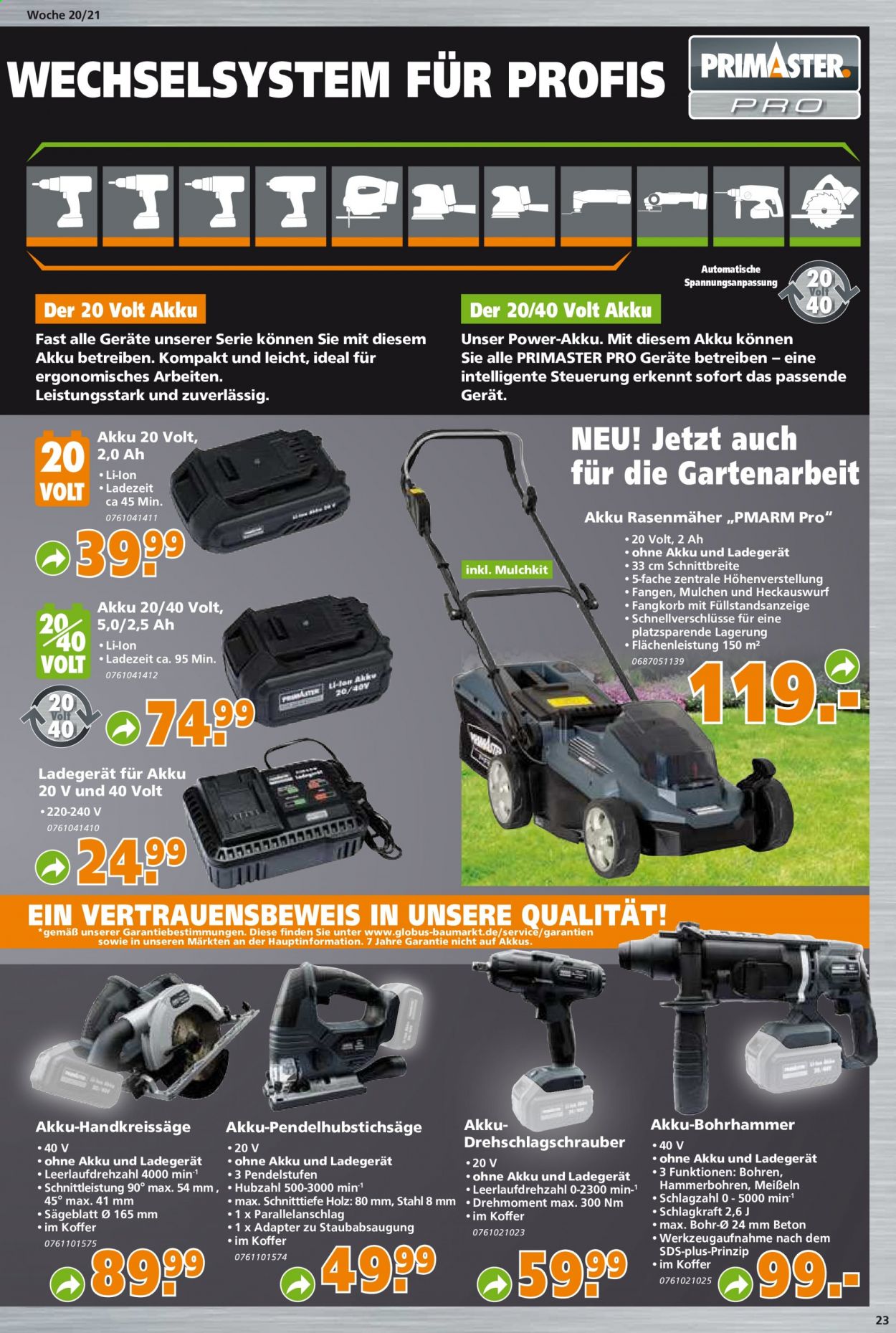 Globus Baumarkt Prospekte  - 17.05.2021 - 22.05.2021. Seite 23