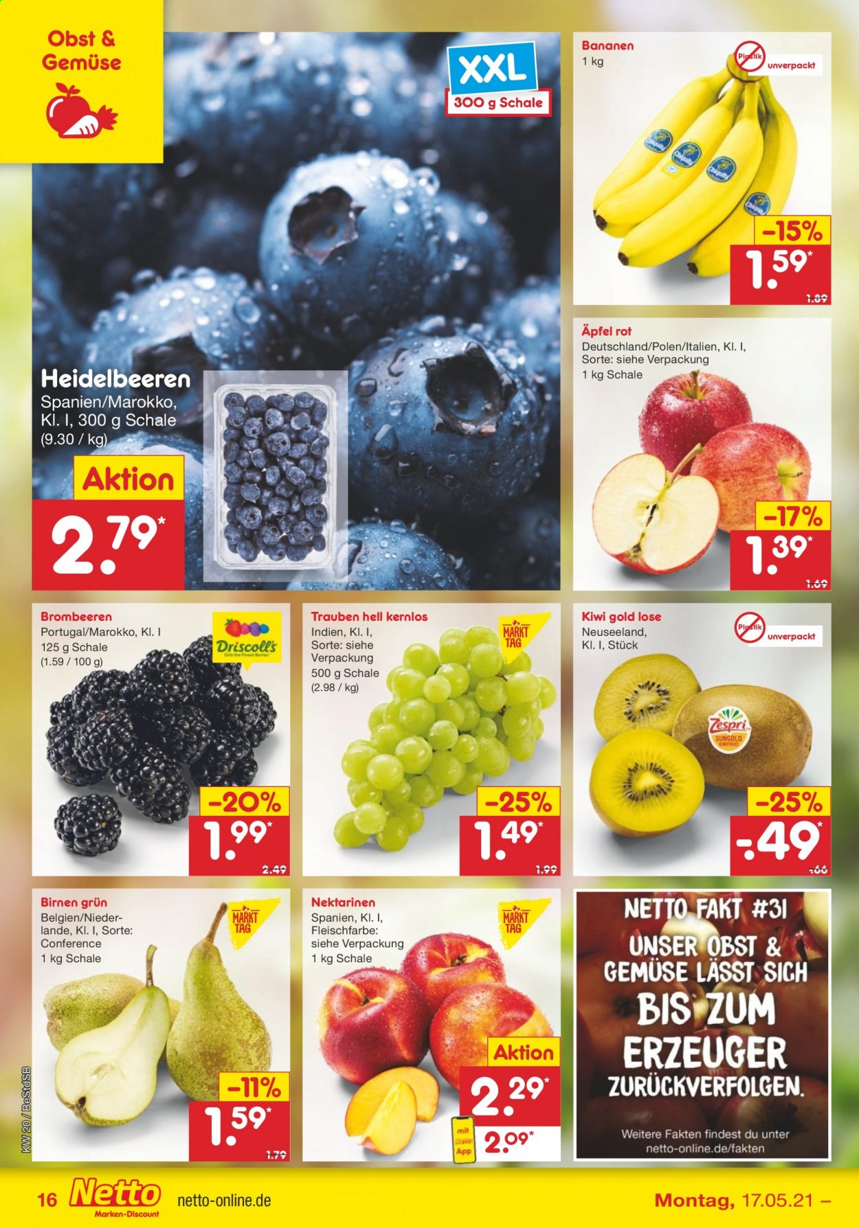 Netto Marken-Discount Prospekte  - 17.05.2021 - 22.05.2021. Seite 16