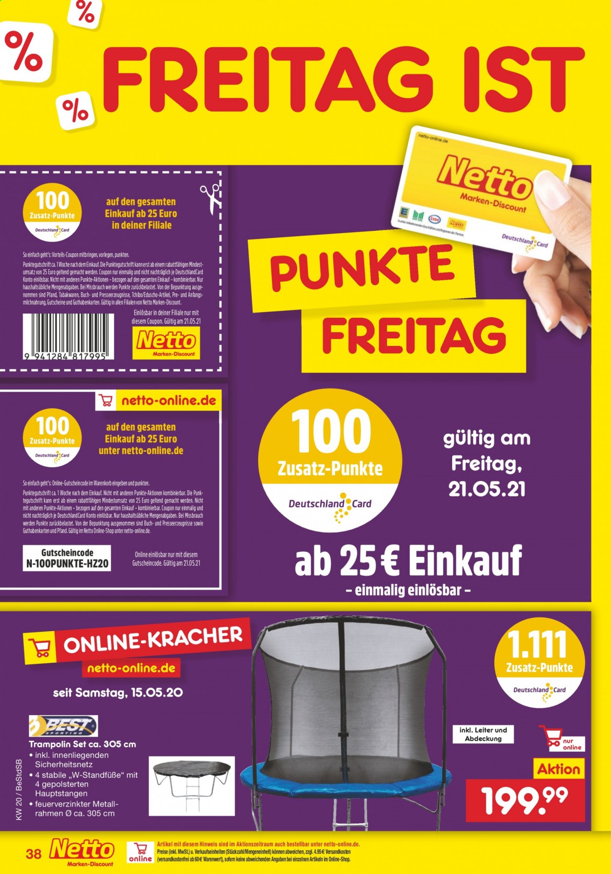 Netto Marken-Discount Prospekte  - 17.05.2021 - 22.05.2021. Seite 38