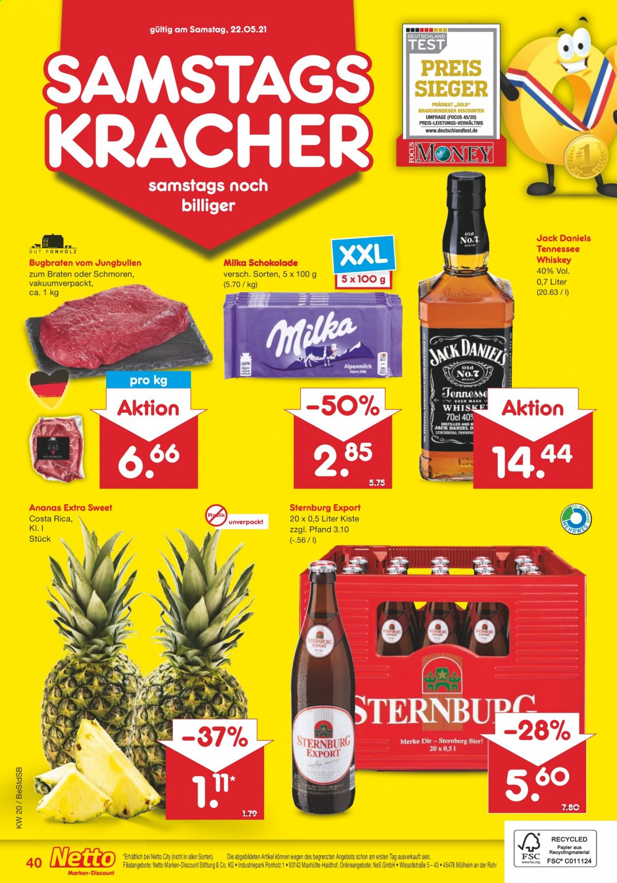 Netto Marken-Discount Prospekte  - 17.05.2021 - 22.05.2021. Seite 40