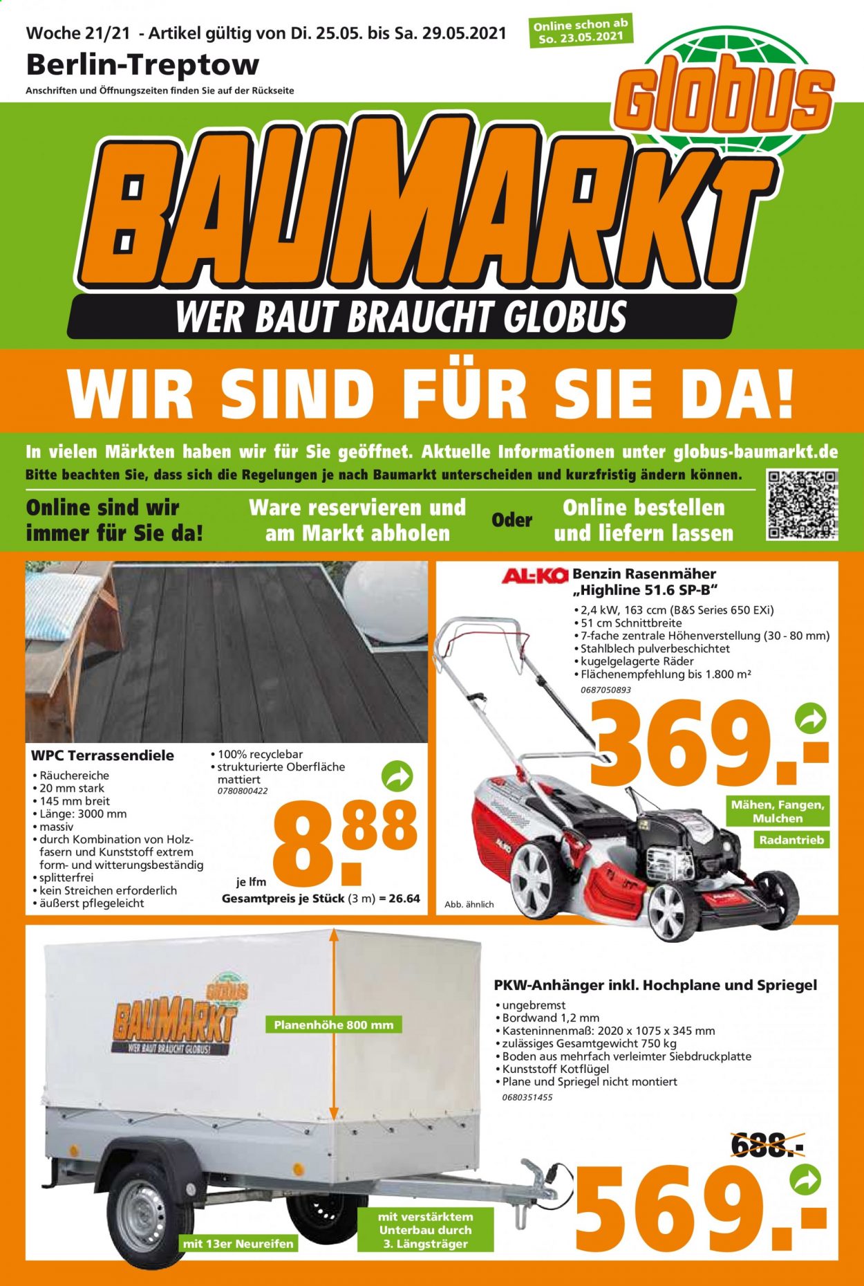Globus Baumarkt Prospekte  - 25.05.2021 - 29.05.2021. Seite 1