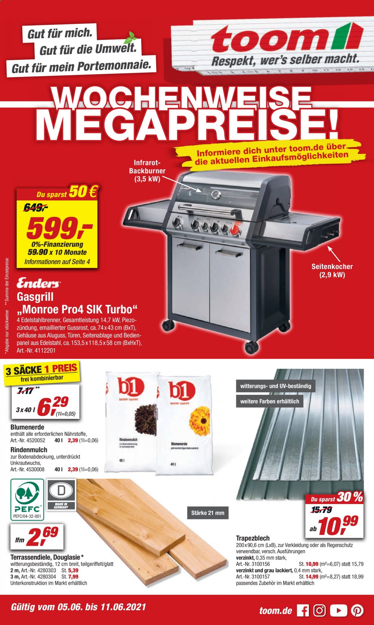 toom Baumarkt Prospekte  - 5.06.2021 - 11.06.2021. Seite 1