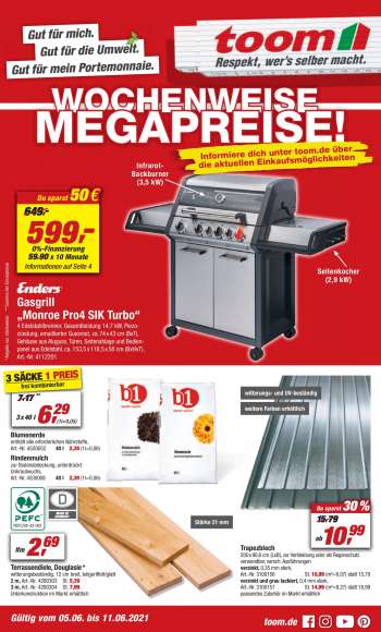 Prospekte toom Baumarkt - 5.6.2021 - 11.6.2021.