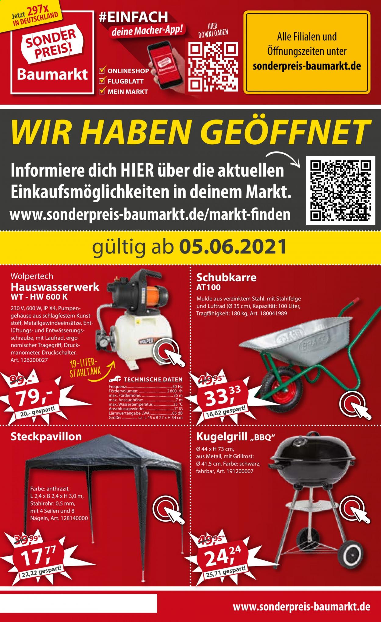 Sonderpreis-Baumarkt Prospekte  - 5.06.2021 - 11.06.2021. Seite 1