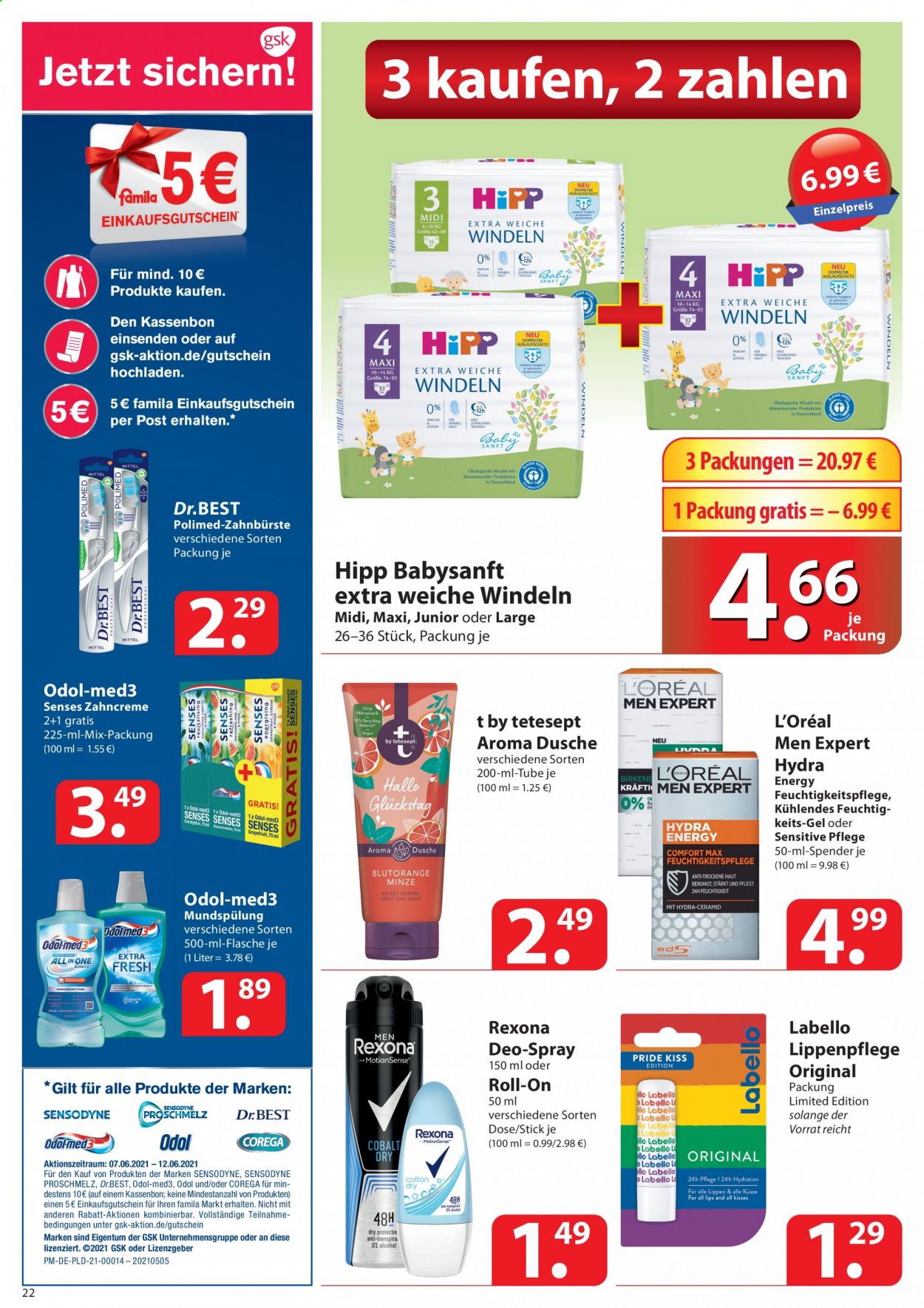 famila Prospekte  - 7.06.2021 - 12.06.2021. Seite 22
