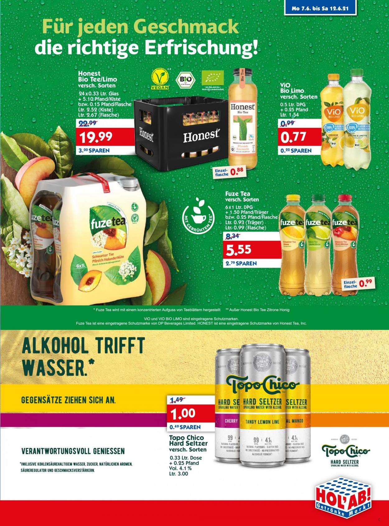 Hol'ab! Getränkemarkt Prospekte  - 7.06.2021 - 12.06.2021. Seite 3