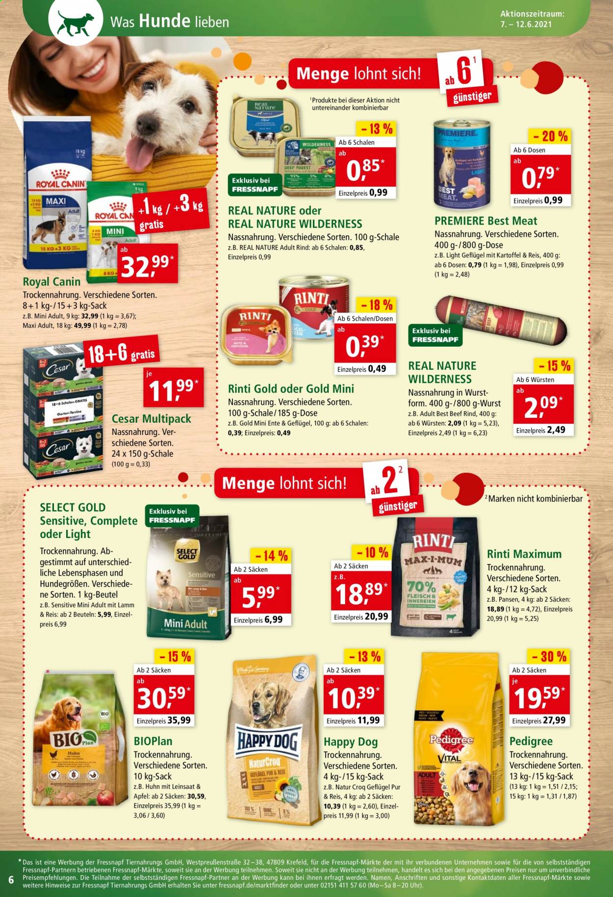 Fressnapf Prospekte  - 7.06.2021 - 12.06.2021. Seite 6