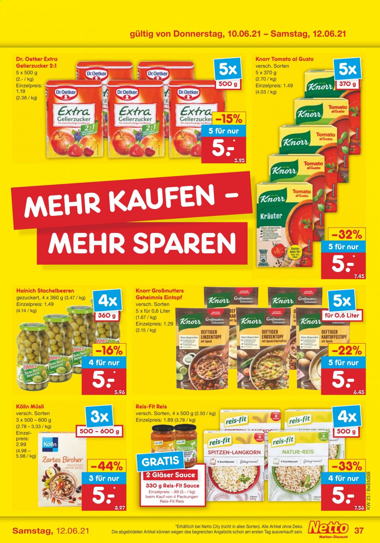 Netto Marken-Discount Prospekte  - 7.06.2021 - 12.06.2021. Seite 37