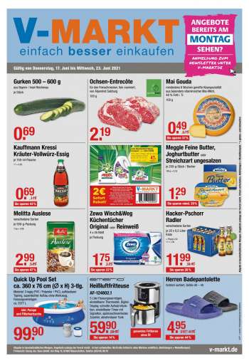 Prospekte V-Markt - 17.6.2021 - 23.6.2021.