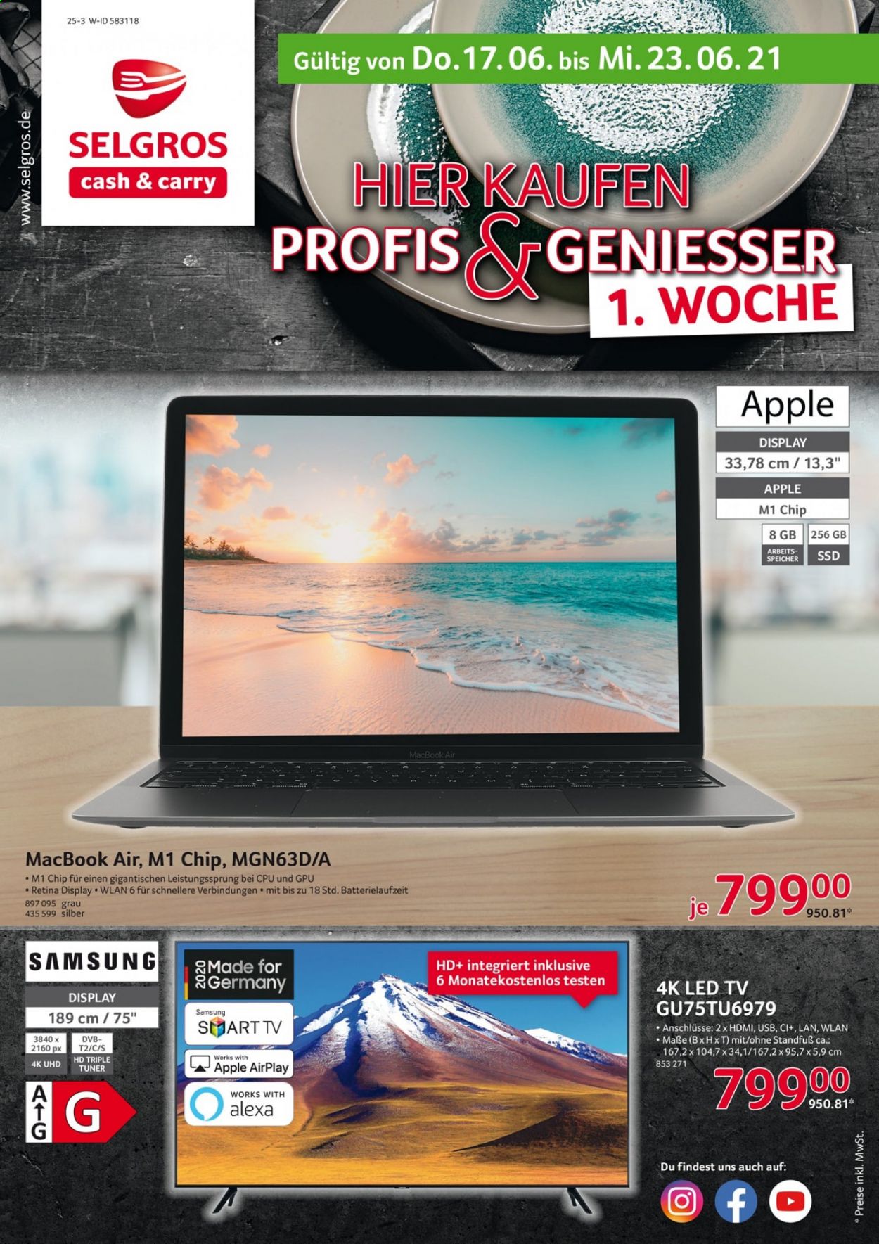 Selgros Prospekte  - 17.06.2021 - 23.06.2021. Seite 1