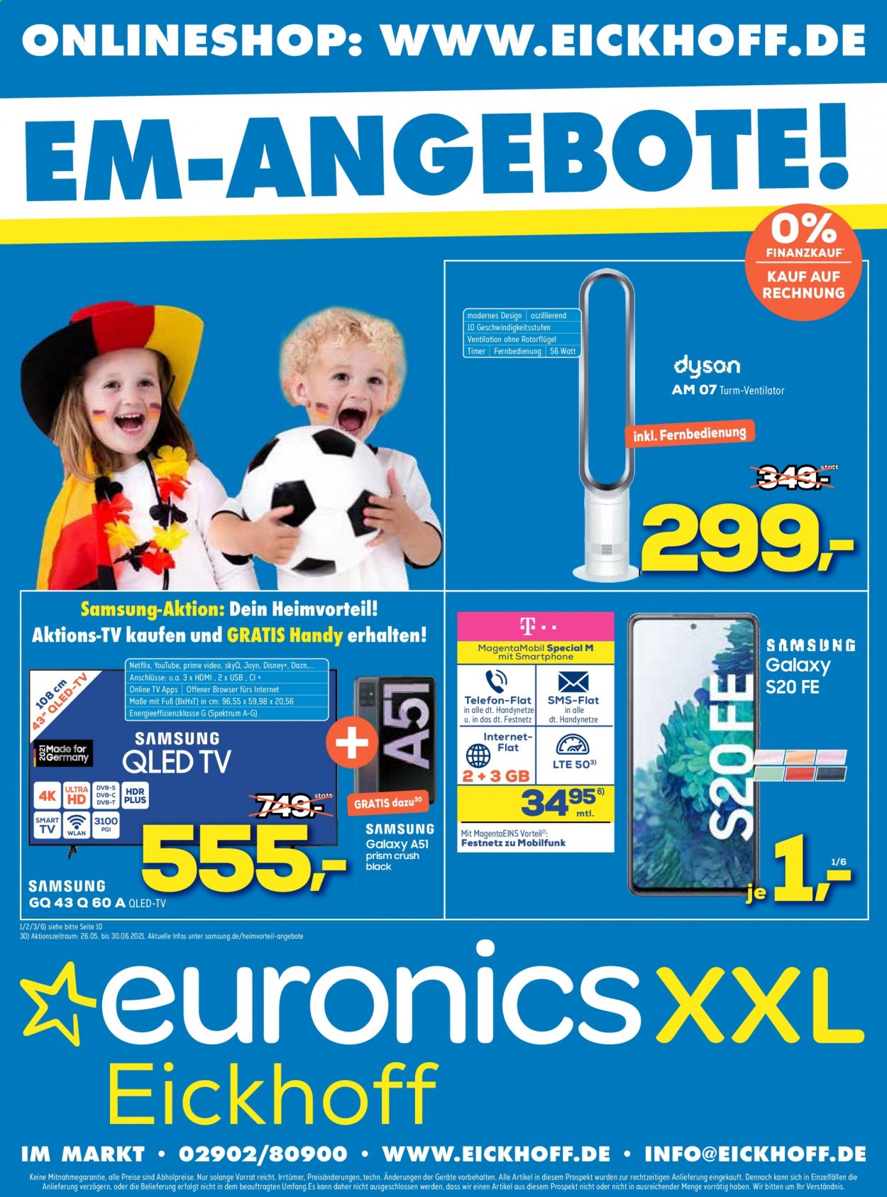 thumbnail - Prospekte Euronics - 12.06.2021 - 18.06.2021 - Produkte in Aktion - Samsung, Dyson, Disney, Smartphone, Handy, DVB-T, Ventilator. Seite 1.