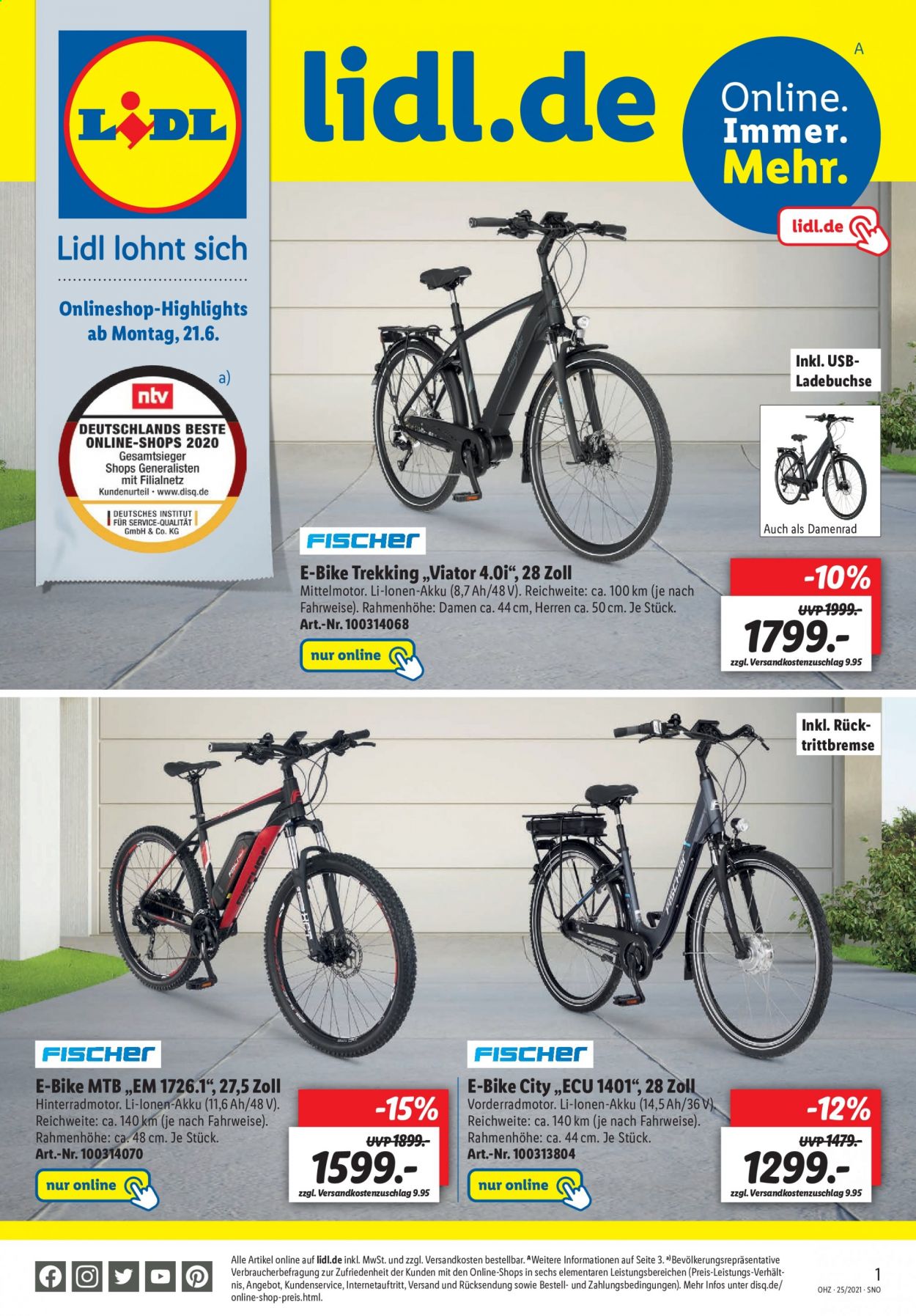 Lidl Prospekte  - 21.06.2021 - 27.06.2021. Seite 1