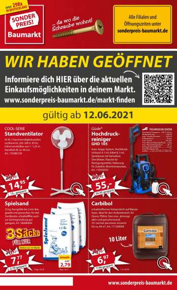 Prospekte Sonderpreis-Baumarkt - 12.6.2021 - 18.6.2021.