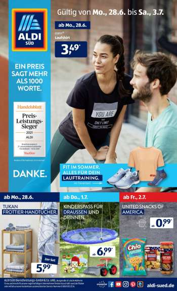 Prospekte ALDI SÜD - 28.6.2021 - 3.7.2021.