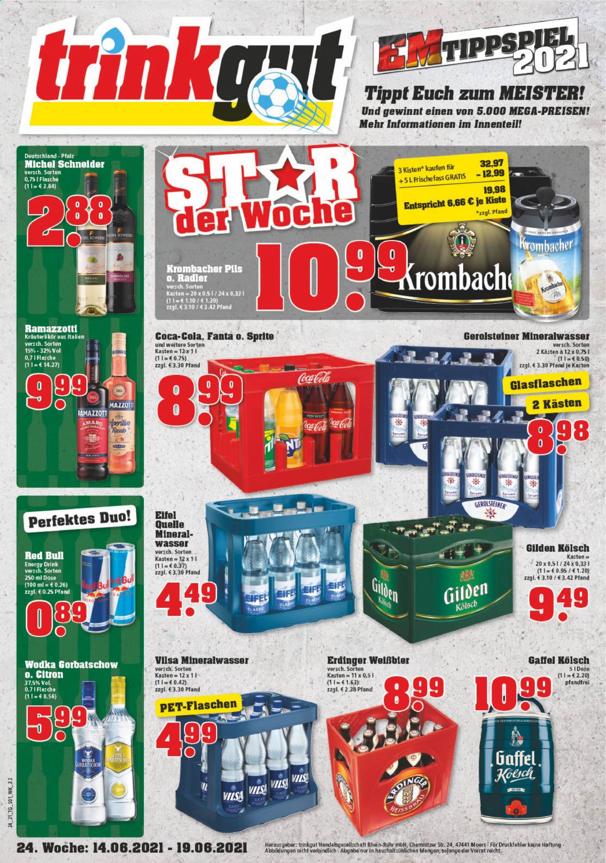 trinkgut Prospekte  - 14.06.2021 - 19.06.2021. Seite 1