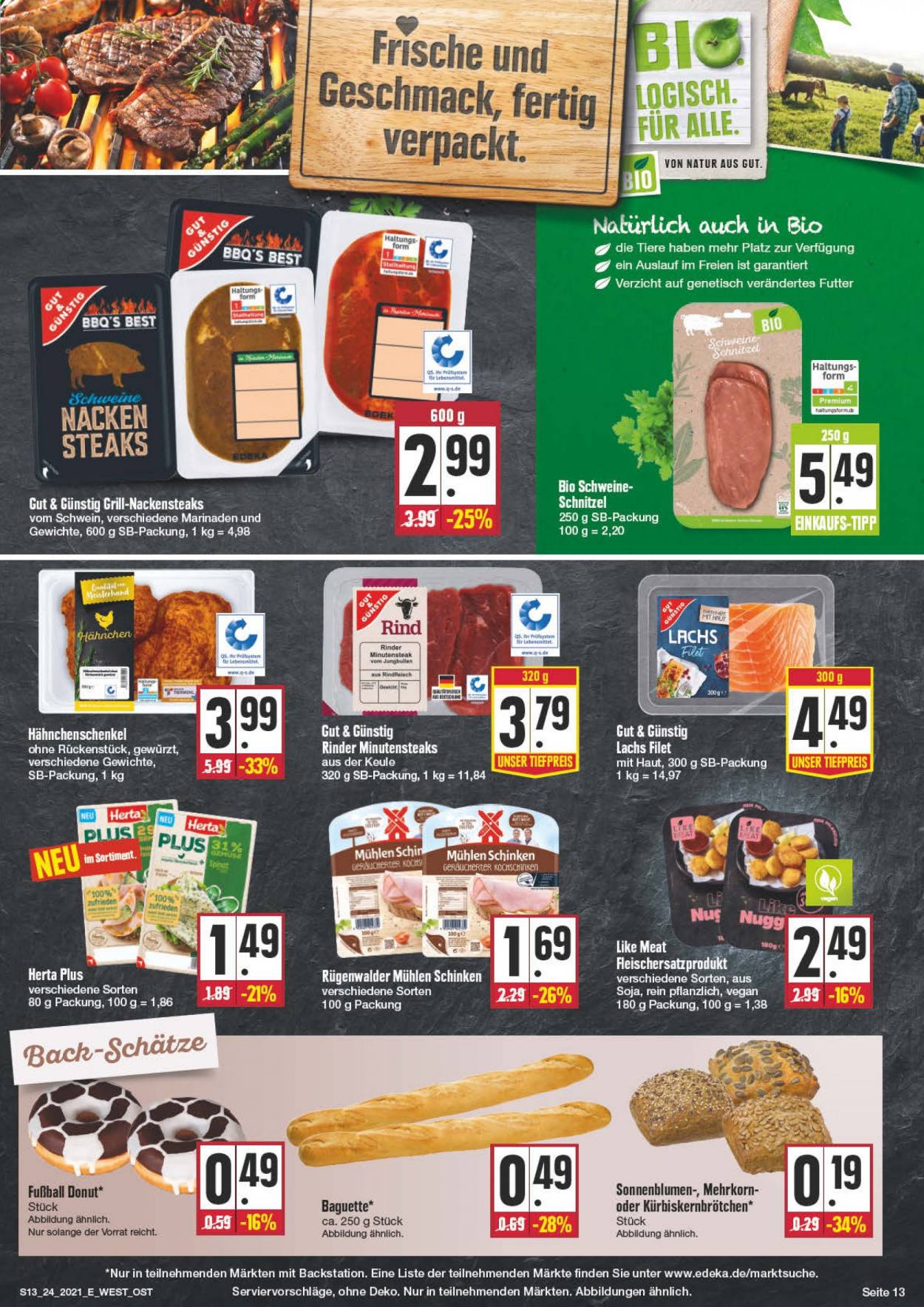 Edeka Prospekte  - 14.06.2021 - 19.06.2021. Seite 13