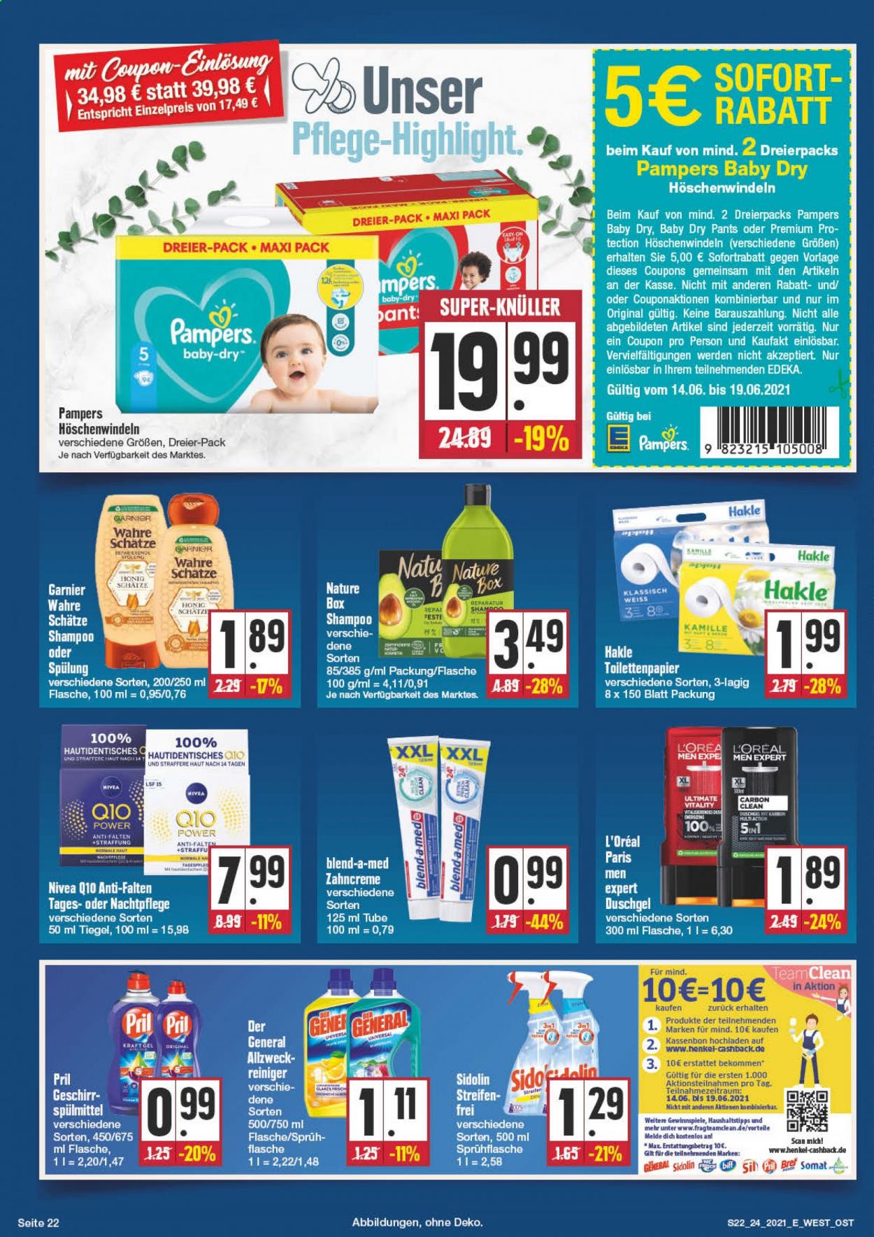Edeka Prospekte  - 14.06.2021 - 19.06.2021. Seite 22