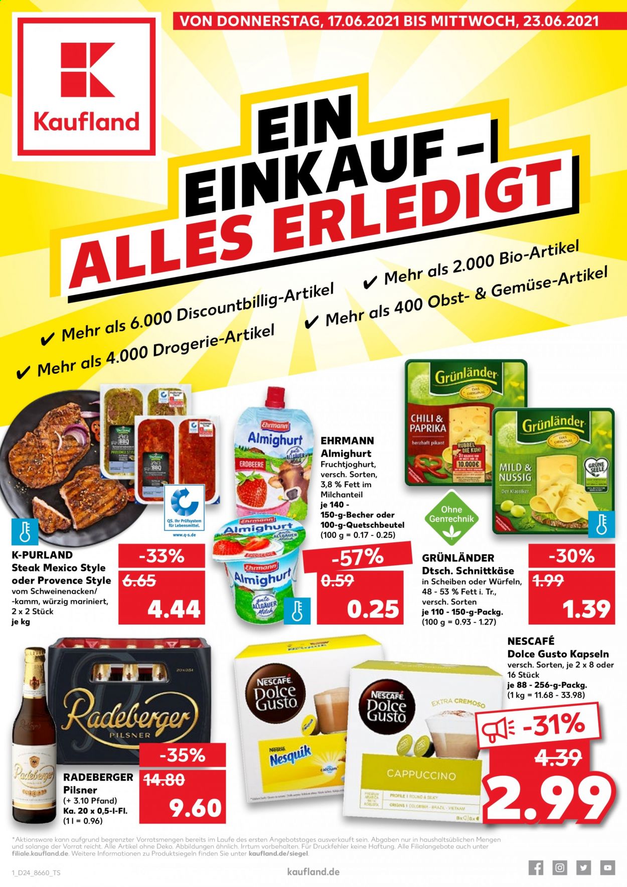 Kaufland Prospekte  - 17.06.2021 - 23.06.2021. Seite 1