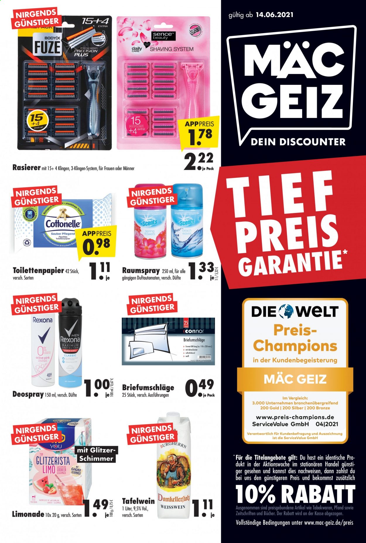 Mäc-Geiz Prospekte  - 14.06.2021 - 20.06.2021. Seite 1