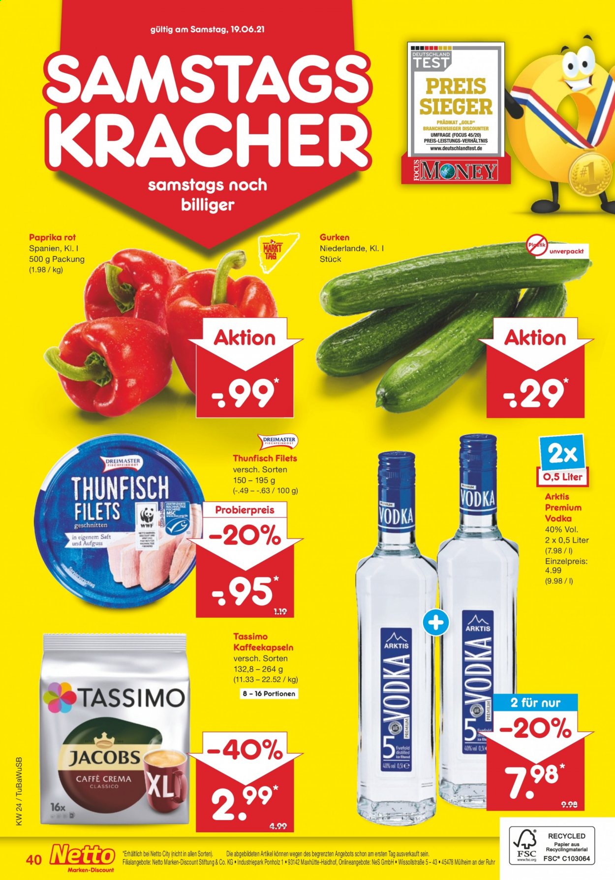 Netto Marken-Discount Prospekte  - 14.06.2021 - 19.06.2021. Seite 40