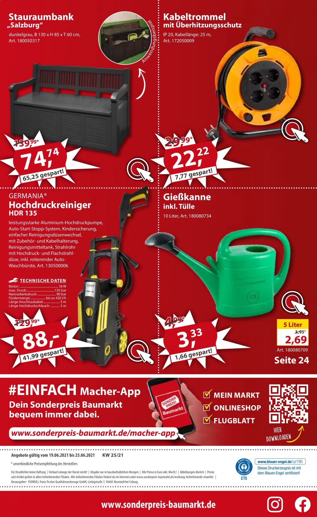 Sonderpreis-Baumarkt Prospekte  - 19.06.2021 - 25.06.2021. Seite 24