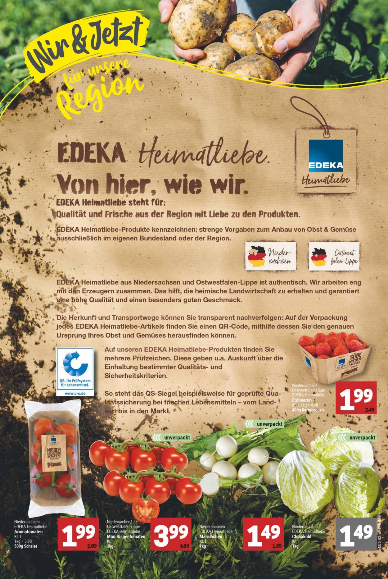 thumbnail - Prospekte Marktkauf - 21.06.2021 - 26.06.2021 - Produkte in Aktion - Rispentomaten, Chinakohl, Erdbeeren. Seite 3.