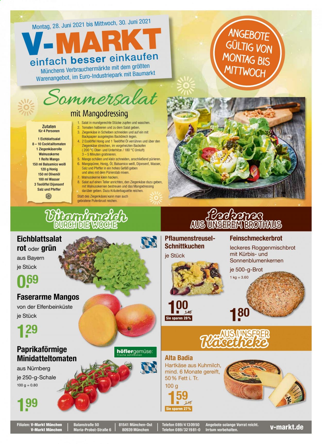V-Markt Prospekte  - 28.06.2021 - 30.06.2021. Seite 1