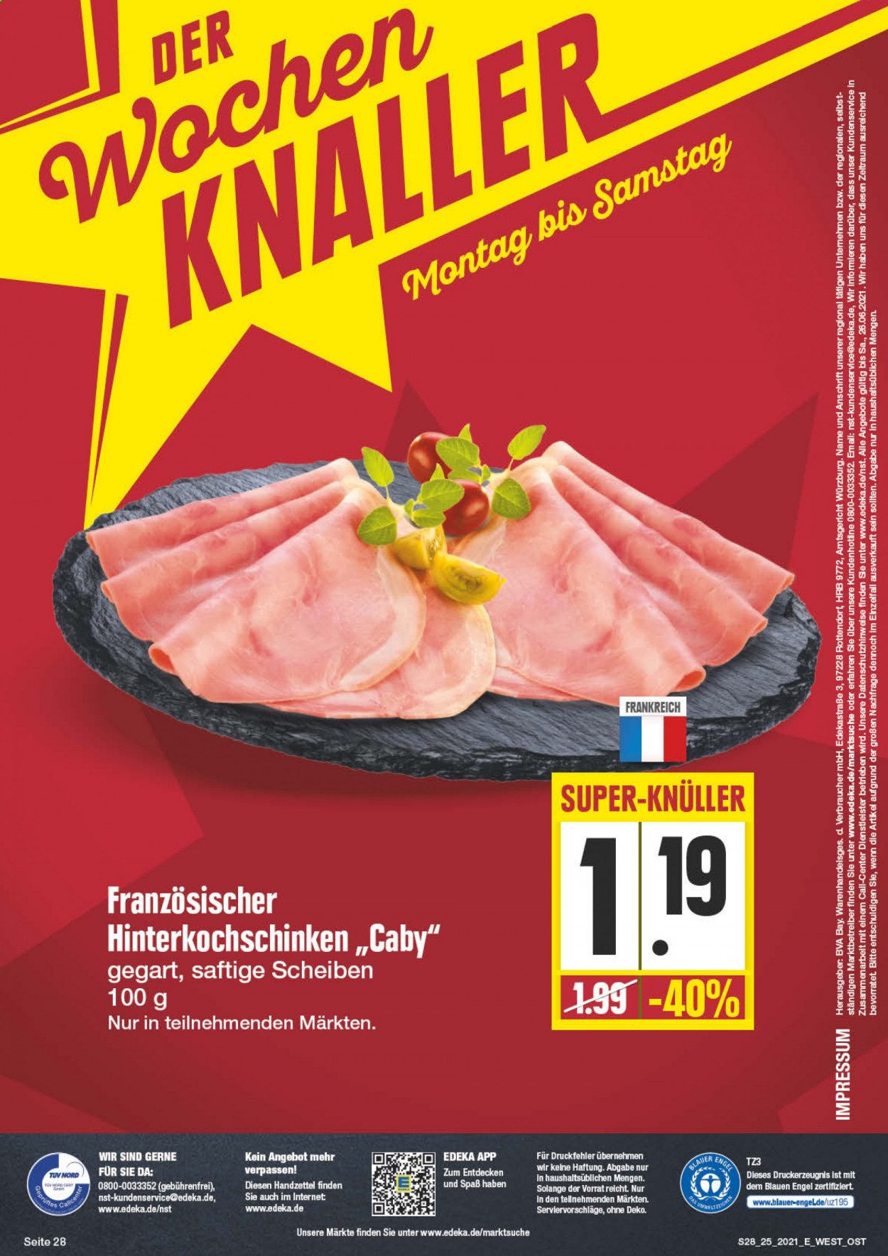 Edeka Prospekte  - 21.06.2021 - 26.06.2021. Seite 28