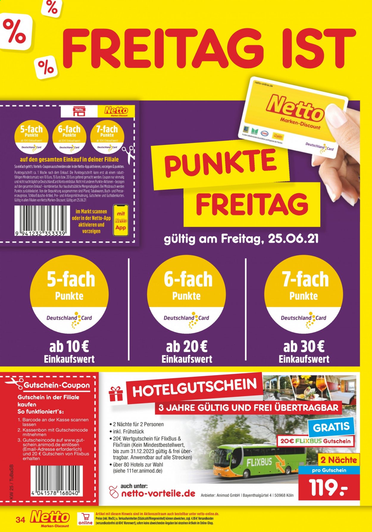 Netto Marken-Discount Prospekte  - 21.06.2021 - 26.06.2021. Seite 36