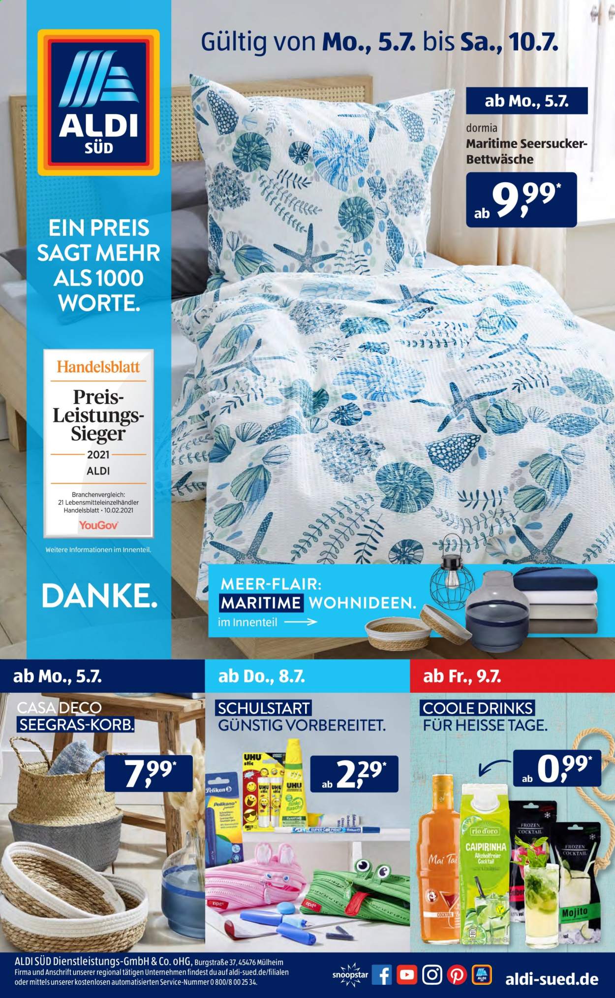 ALDI SÜD Prospekte  - 5.07.2021 - 10.07.2021. Seite 1