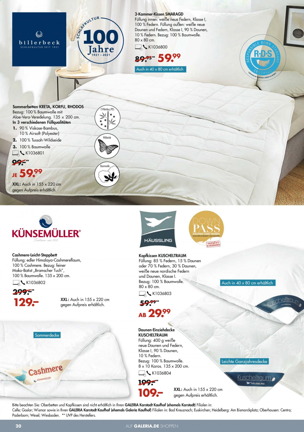 GALERIA Karstadt Kaufhof Prospekte  - 23.06.2021 - 29.06.2021. Seite 20