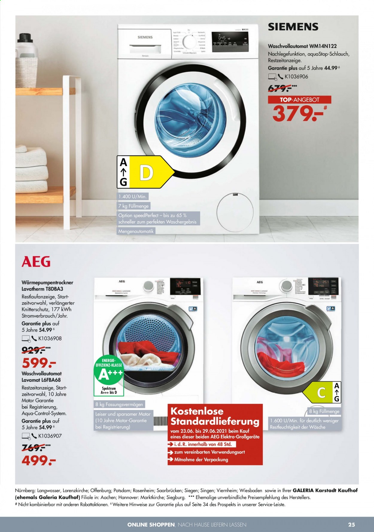 GALERIA Karstadt Kaufhof Prospekte  - 23.06.2021 - 29.06.2021. Seite 25