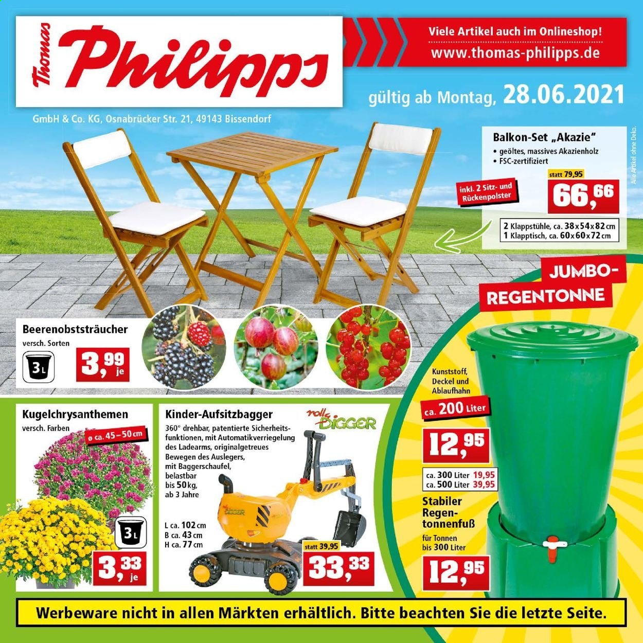 Thomas Philipps Prospekte  - 28.06.2021 - 3.07.2021. Seite 1