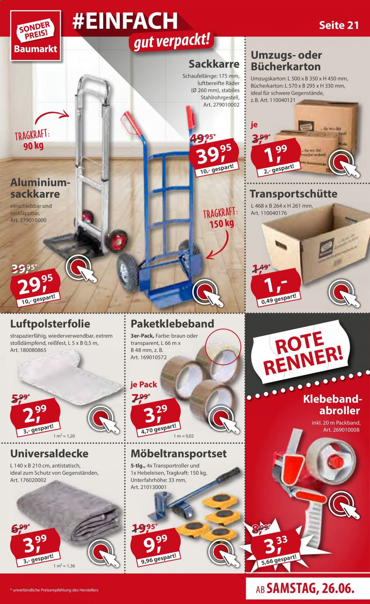 Sonderpreis-Baumarkt Prospekte  - 26.06.2021 - 2.07.2021. Seite 21