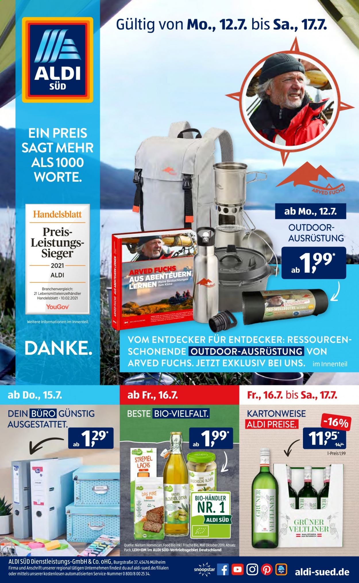 ALDI SÜD Prospekte  - 12.07.2021 - 17.07.2021. Seite 1