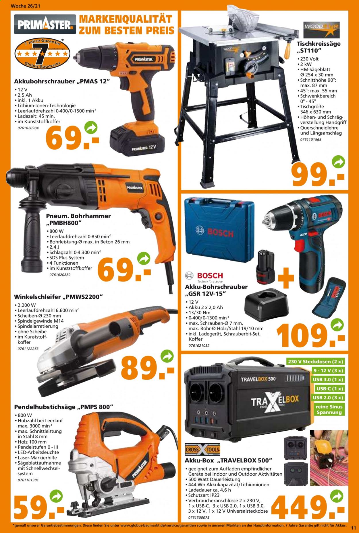 Globus Baumarkt Prospekte  - 28.06.2021 - 3.07.2021. Seite 11