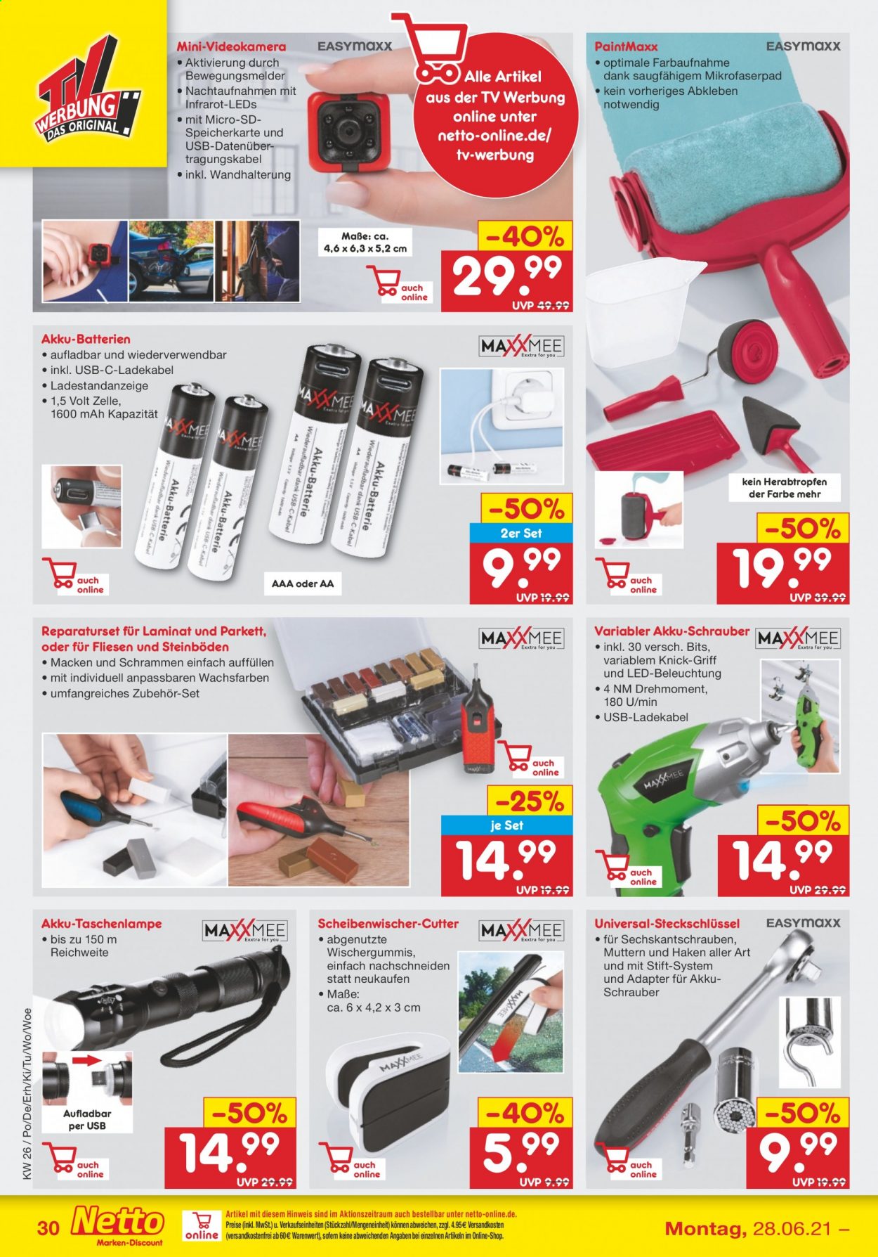 Netto Marken-Discount Prospekte  - 28.06.2021 - 3.07.2021. Seite 32