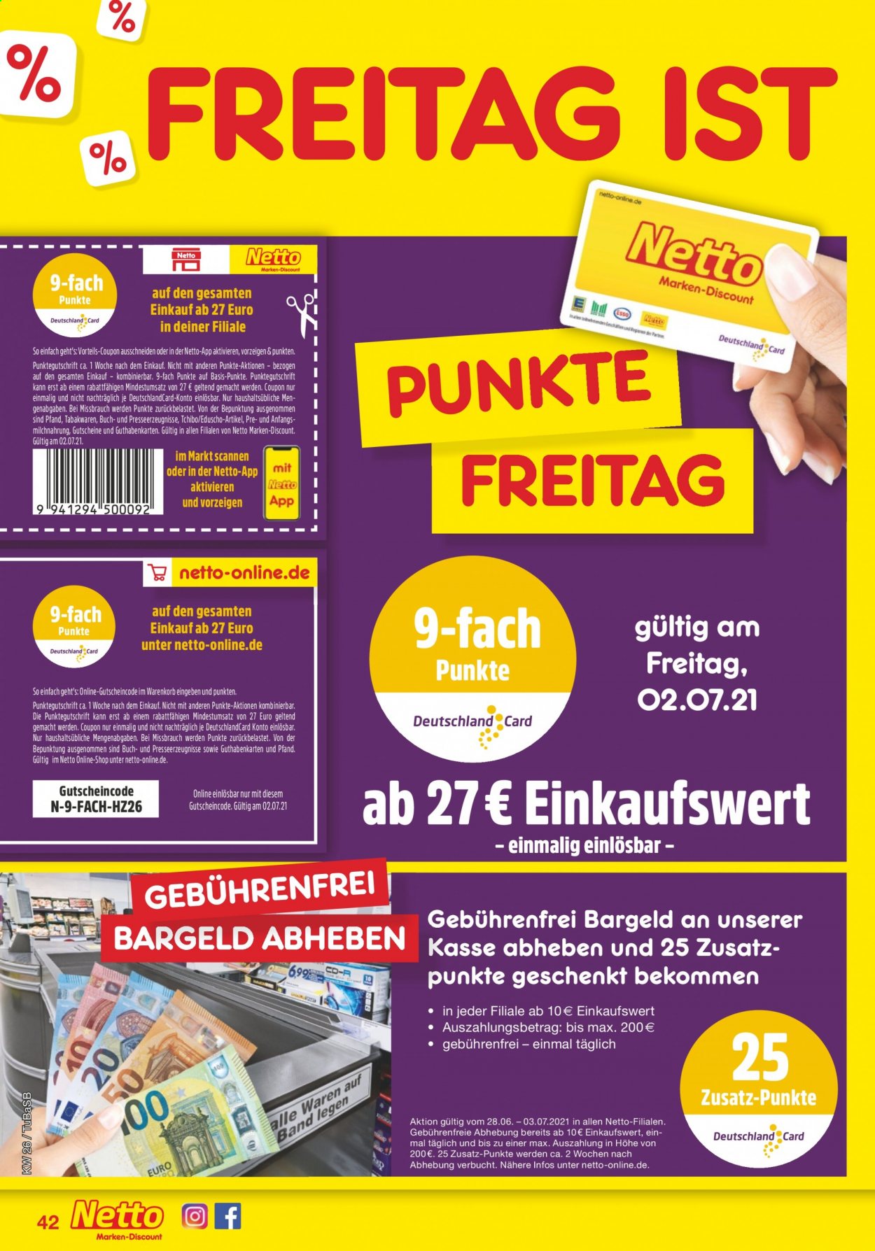 Netto Marken-Discount Prospekte  - 28.06.2021 - 3.07.2021. Seite 44