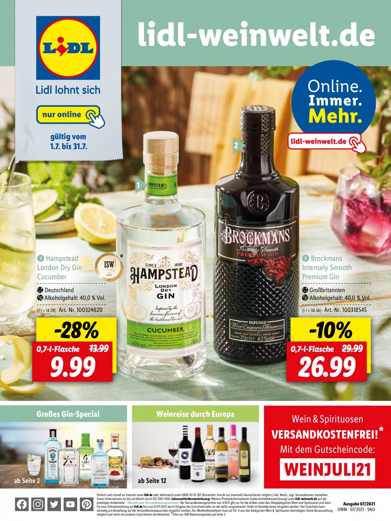 Lidl Prospekte  - 28.06.2021 - 31.07.2021. Seite 1