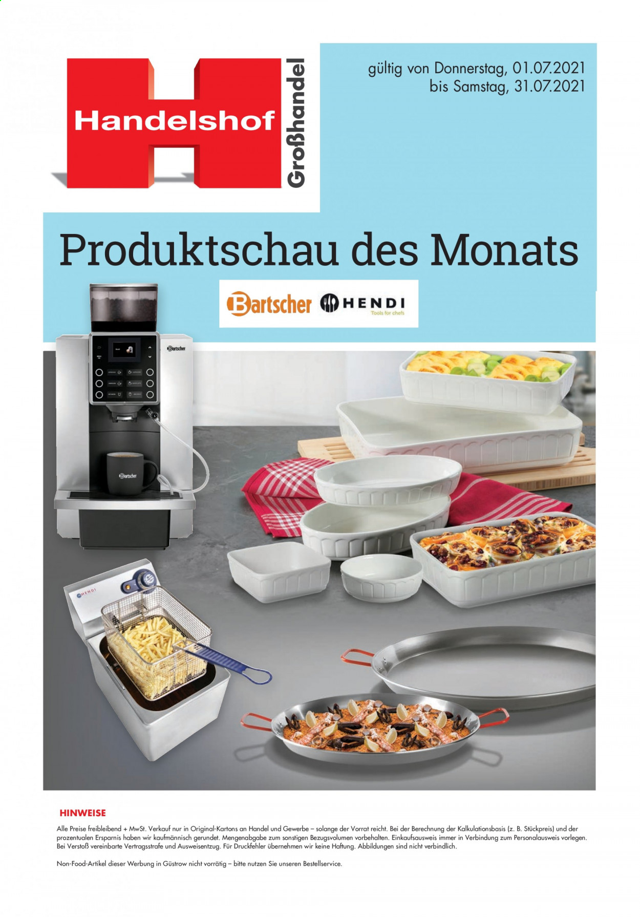 Handelshof Prospekte  - 1.07.2021 - 31.07.2021. Seite 1