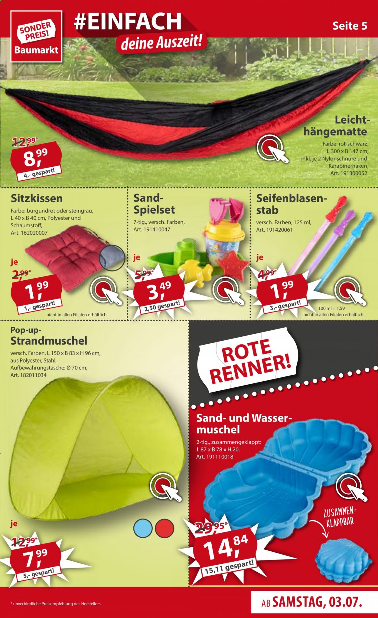Sonderpreis-Baumarkt Prospekte  - 3.07.2021 - 9.07.2021. Seite 5